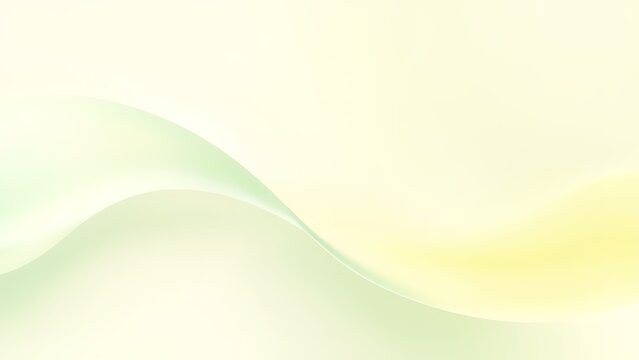 パステルイエローとグリーンの流れるような抽象背景