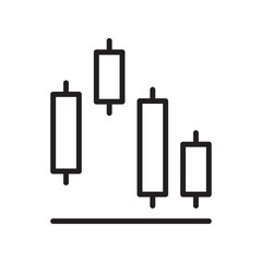 Market chart icon vector design with trendy style