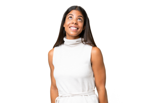 Young African american woman over isolated background laughing - Powered by Adobe