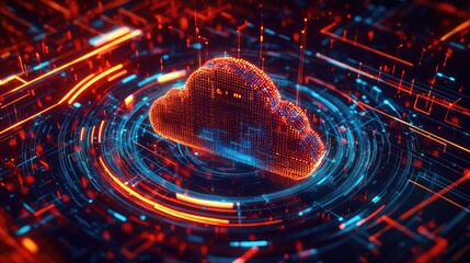 Cloud computing technology transmitting data in a digital network