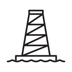 Mercusuar icon vector design with trendy style