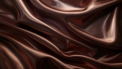 Luxury dark brown fabric background with copy space 3d render