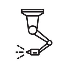 Factory machine labor icon vector design in trendy style