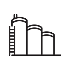 Storage tank factory icon vector design with trendy style