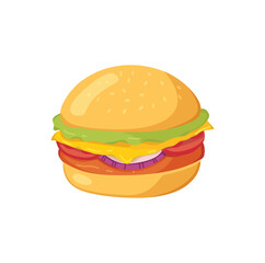 vector illustration of hamburger