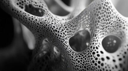 Abstract porous bone like cellular structure