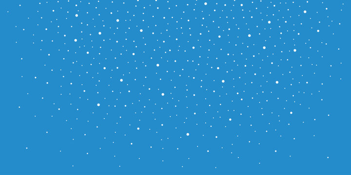 Snowfall and blizzard, chaotic dots, vector design