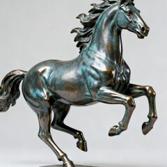 horse statue isolated on white