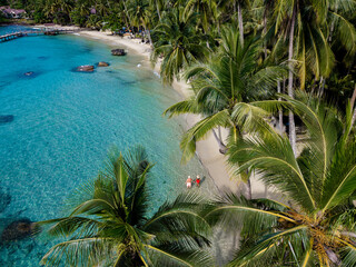 Stunning aerial view of Koh Kood Island revealing serene beaches and lush tropical landscapes