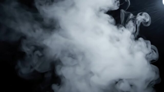 Green Screen steam snow cold wind on black background white smoke blowing scene 3 with distortion, overlay, glitch, static noise, scan lines background, 4k animated video loop