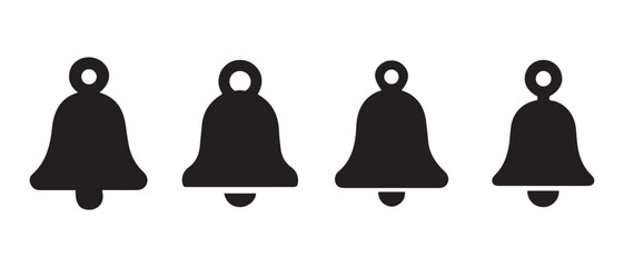 Digital alert bell icon. collection for app and web notifications..