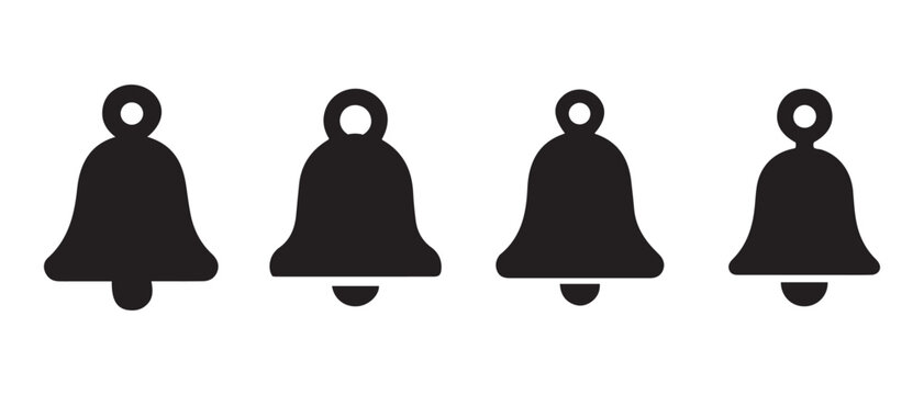 Digital alert bell icon. collection for app and web notifications..
