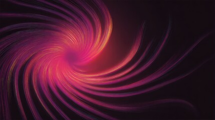 Glowing pink and orange spiraling lines creating motion vortex