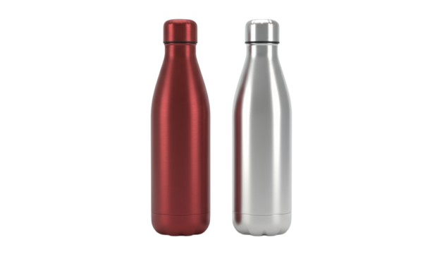 et of Colorful Glass Bottles (PNG, Transparent Background)