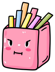 School Cute backpack,book,pencil,pencil case,crayon,ruler,eraser,pen,element,color,color palette