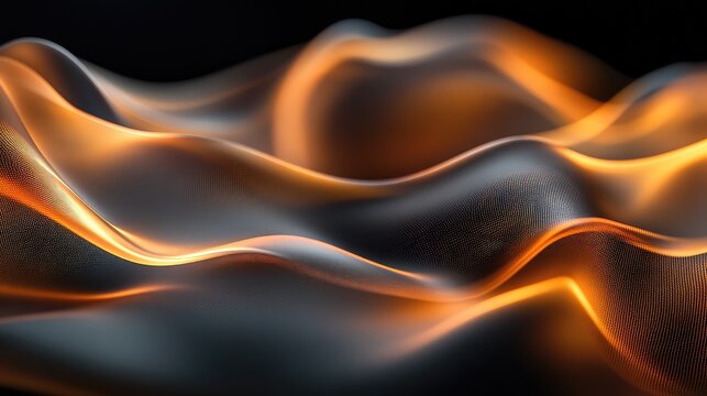 Abstract glowing waves forming a vibrant smooth texture