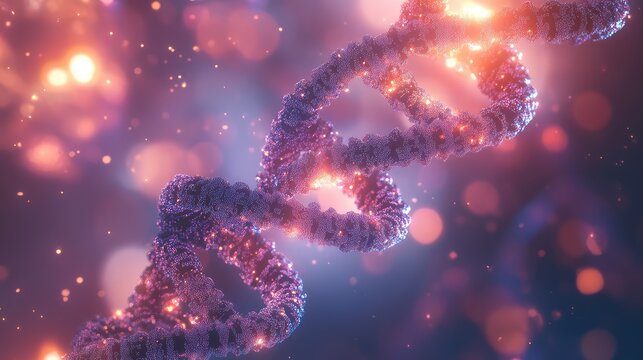Dna double helix structure representing science and genetics