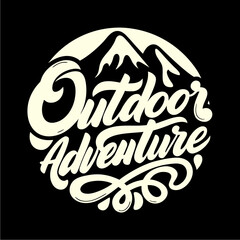Outdoor adventure round logo