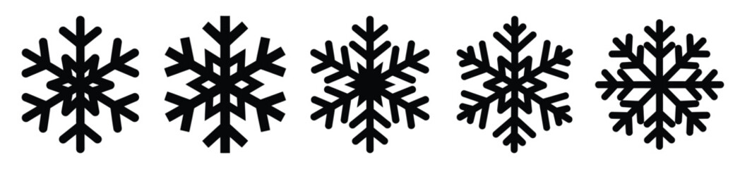snowflake star vector design with black silhouette and white background