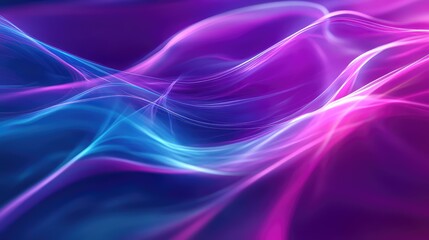 Abstract wavy energy lines flowing in vibrant colors