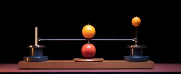 Physics demonstration featuring precise equipment illustrating fundamental motion and force principles vividly