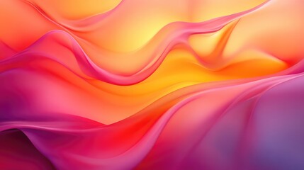 Fototapeta premium Abstract flowing fabric presenting vibrant gradient colors