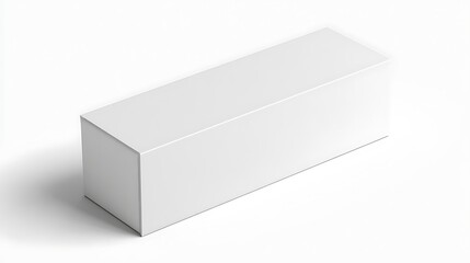 Fototapeta premium Blank White Cardboard Box Mockup on Clean Background for Packaging Design