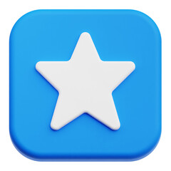 Obraz premium Favorite 3D Icon Isolated On The Transparent Background