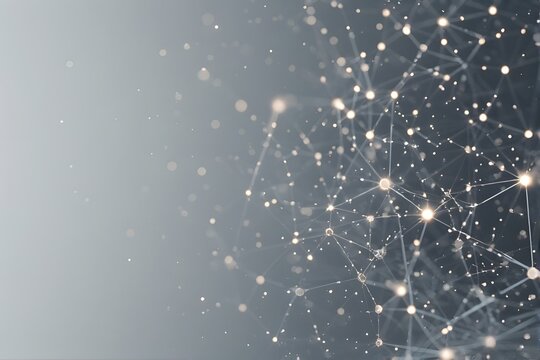 Dynamic networking concept shines with interconnected data points, creating a modern futuristic backdrop for technology, science, and innovation projects