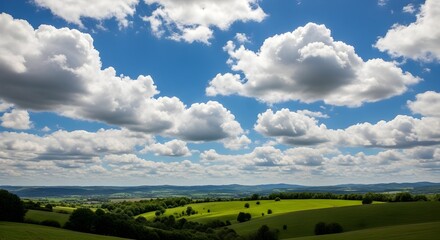 green field and blue sky