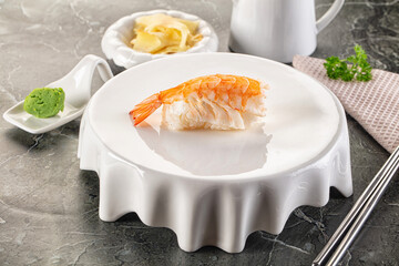 Japanese cuisine - sushi with prawn