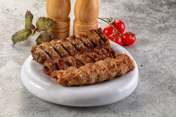 Grilled kebab minced meat barbecue