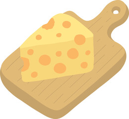 Cheese Lover cute flat style cheese slice graphic