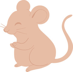 Mouse flat design illustration