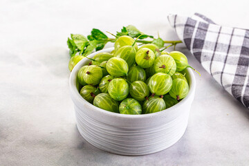 Ripe sweet juicy green gooseberry