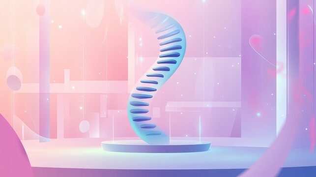 Dna helix structure representing science and futurism