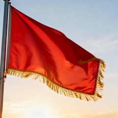 waving national flag of spain