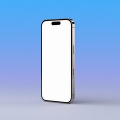 Modern Smartphone Mockup with Blank Screen on Gradient Background
