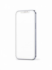 Modern Smartphone with Blank White Screen Mockup