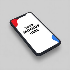 Realistic Smartphone Mockup for UIUX Design and App Presentation