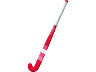 A red and white hockey stick