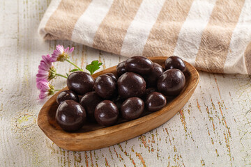 Nut in chocolate balls sweet candy