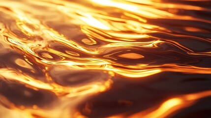 Molten liquid gold flowing and shimmering texture