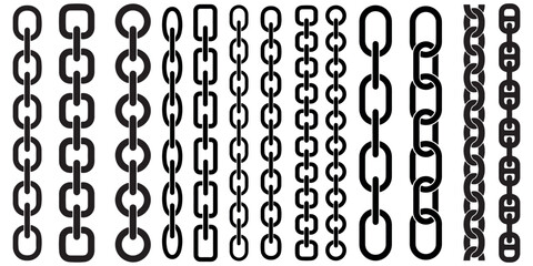 Seamless rope brush Strokes set for illustrator © Hikestudio3