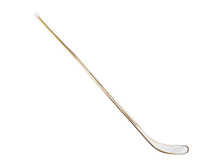 A hockey stick is shown in a white background
