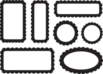 Scalloped frame shapes for creative layouts