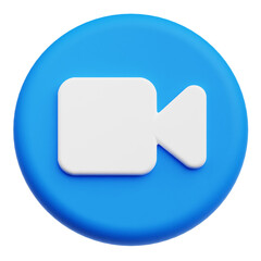 Video 3D Icon Isolated On The Transparent Background