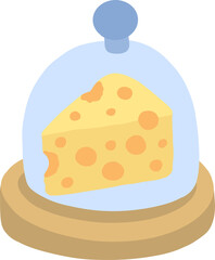 Cheese Lover cheese icon set in simple flat style