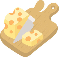 Cheese Lover flat design illustration for food themes