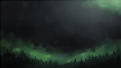 abstract green animated background with looping smoke and light effects